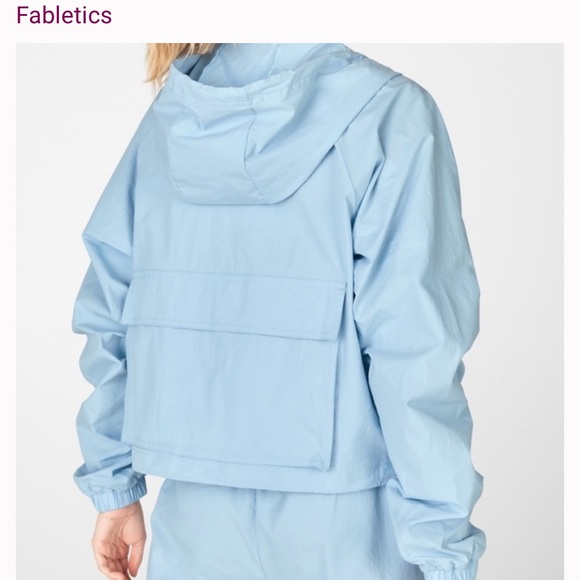 Fabletics Sky Blue Hooded Windbreaker - 4x - Picture 2 of 5